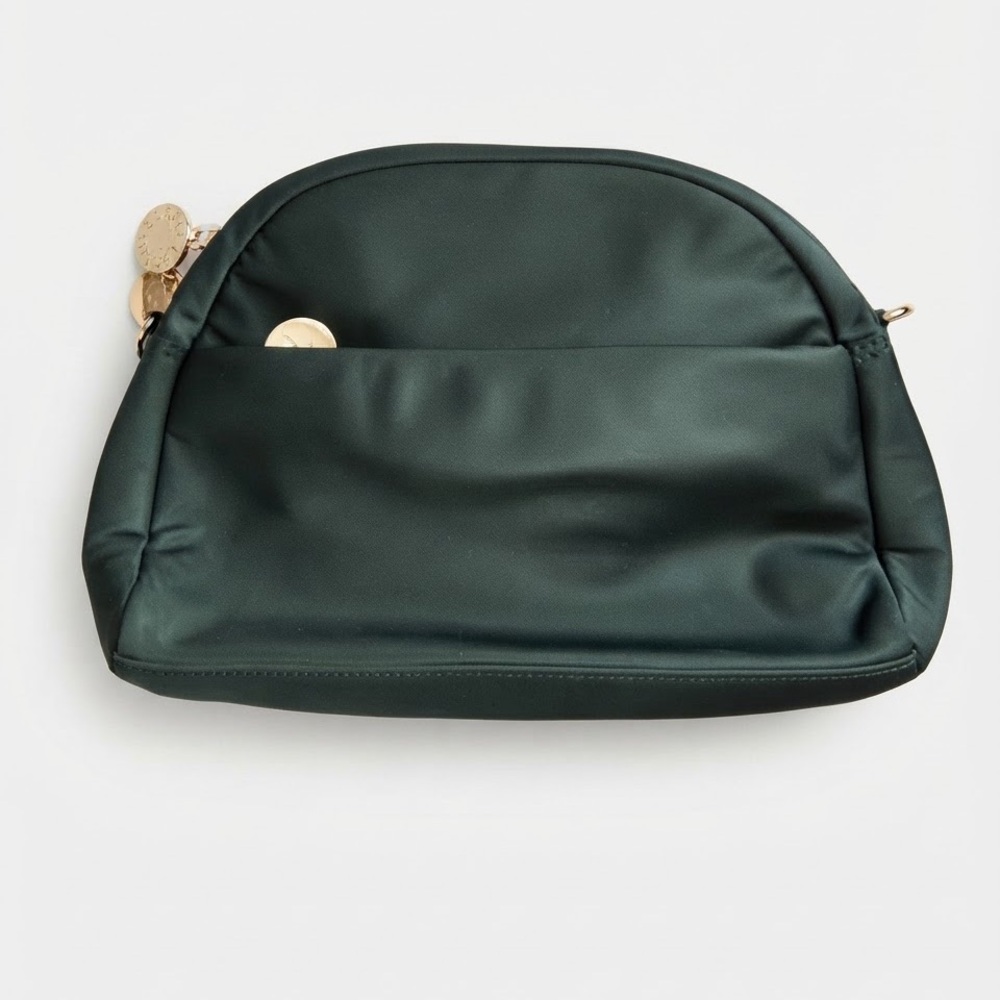 Lo & Sons Nouvelle Pouch Bag - Dark Green / Gold Hardware (No Strap)